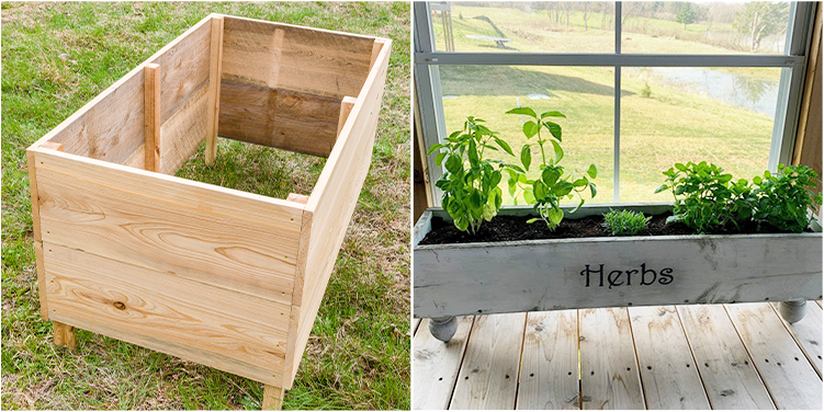 DIY Raised Herb Garden Planter Box: Maison de Cinq