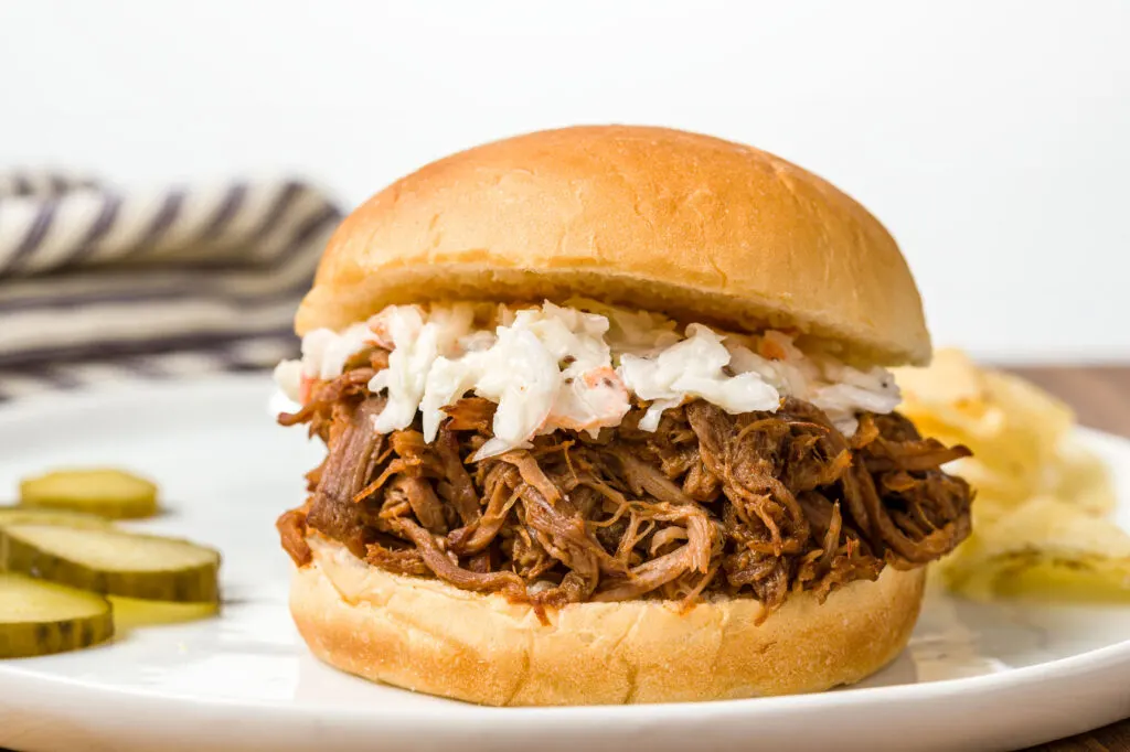 Pulled Pork Barbeque with coleslaw