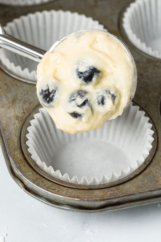 Fill muffin tin with batter