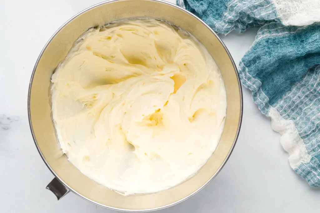 Beat cream cheese mixture until creamy