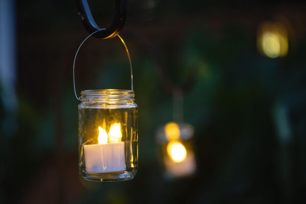 DIY Hanging Mason Jar Lights - Kippi at Home