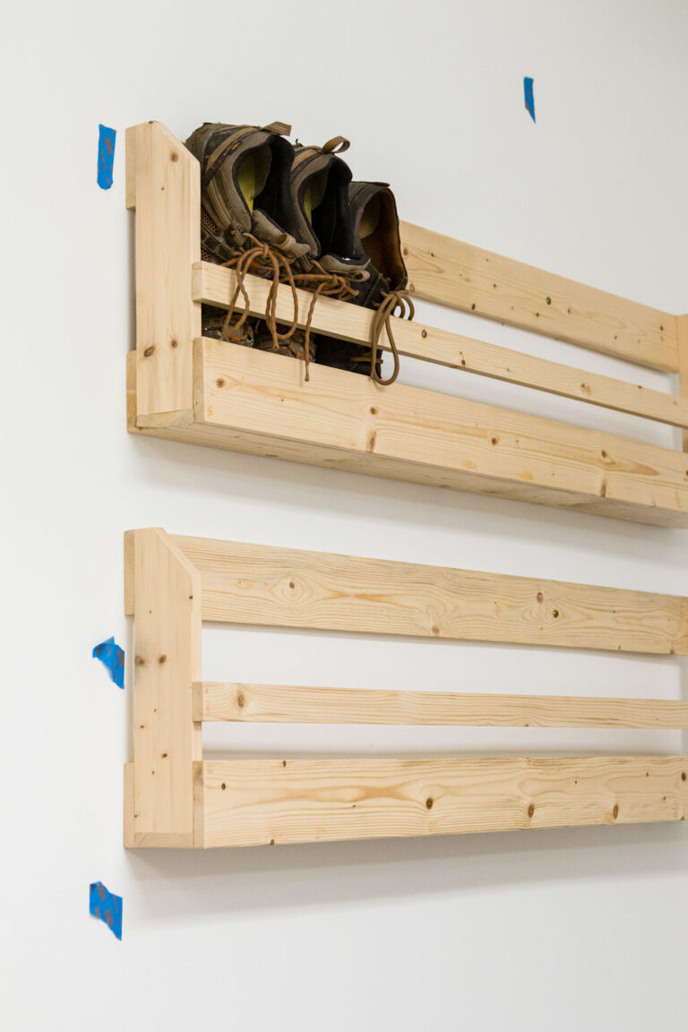 DIY Wooden Shoe Rack Wall Mounted Kippi at Home