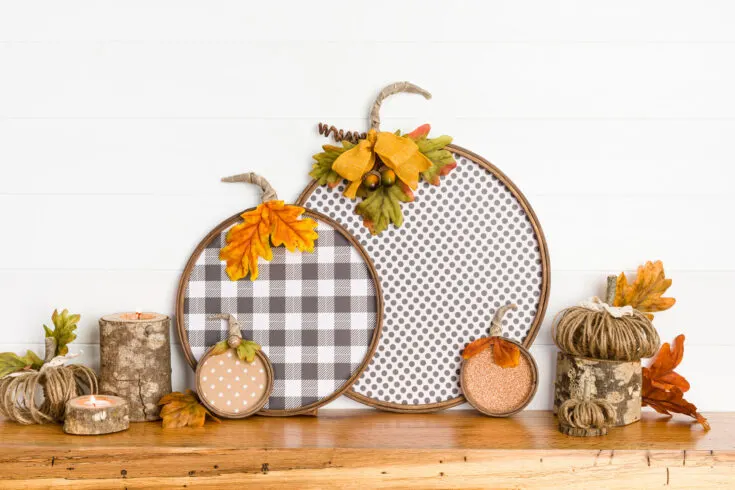 DIY Pumpkins Embroidery Hoop