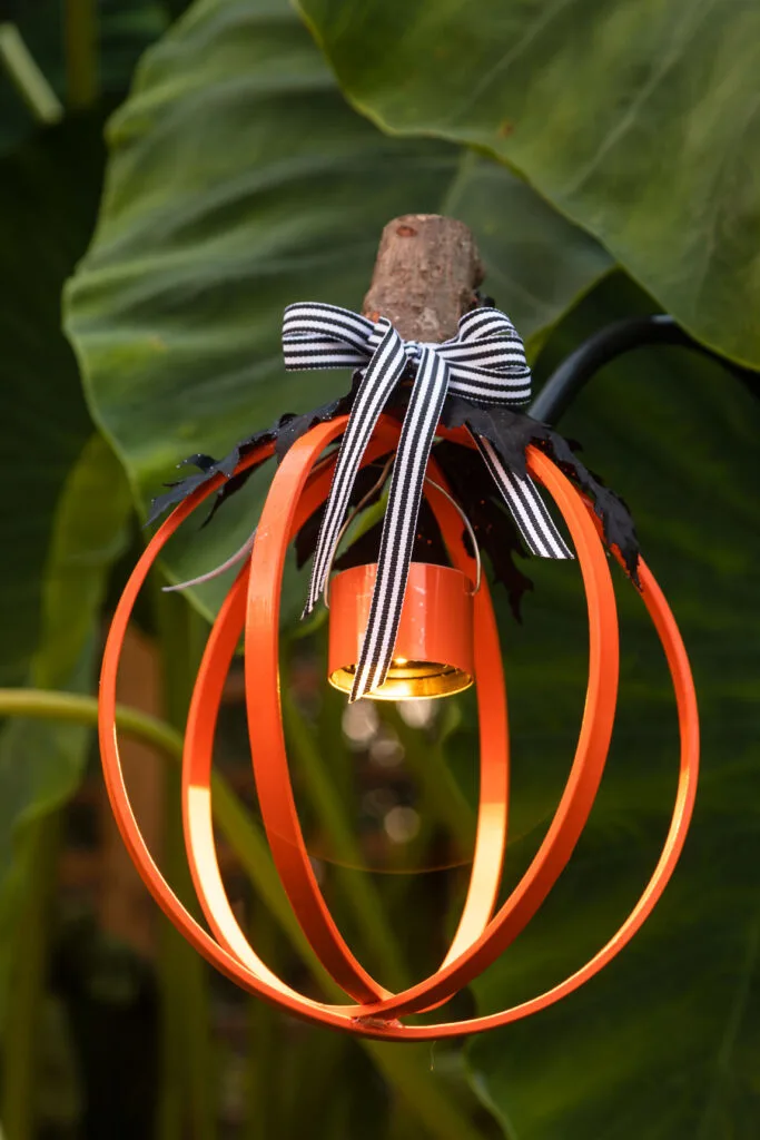 Halloween Lantern DIY Halloween Lantern hanging on a shepherd's hook
