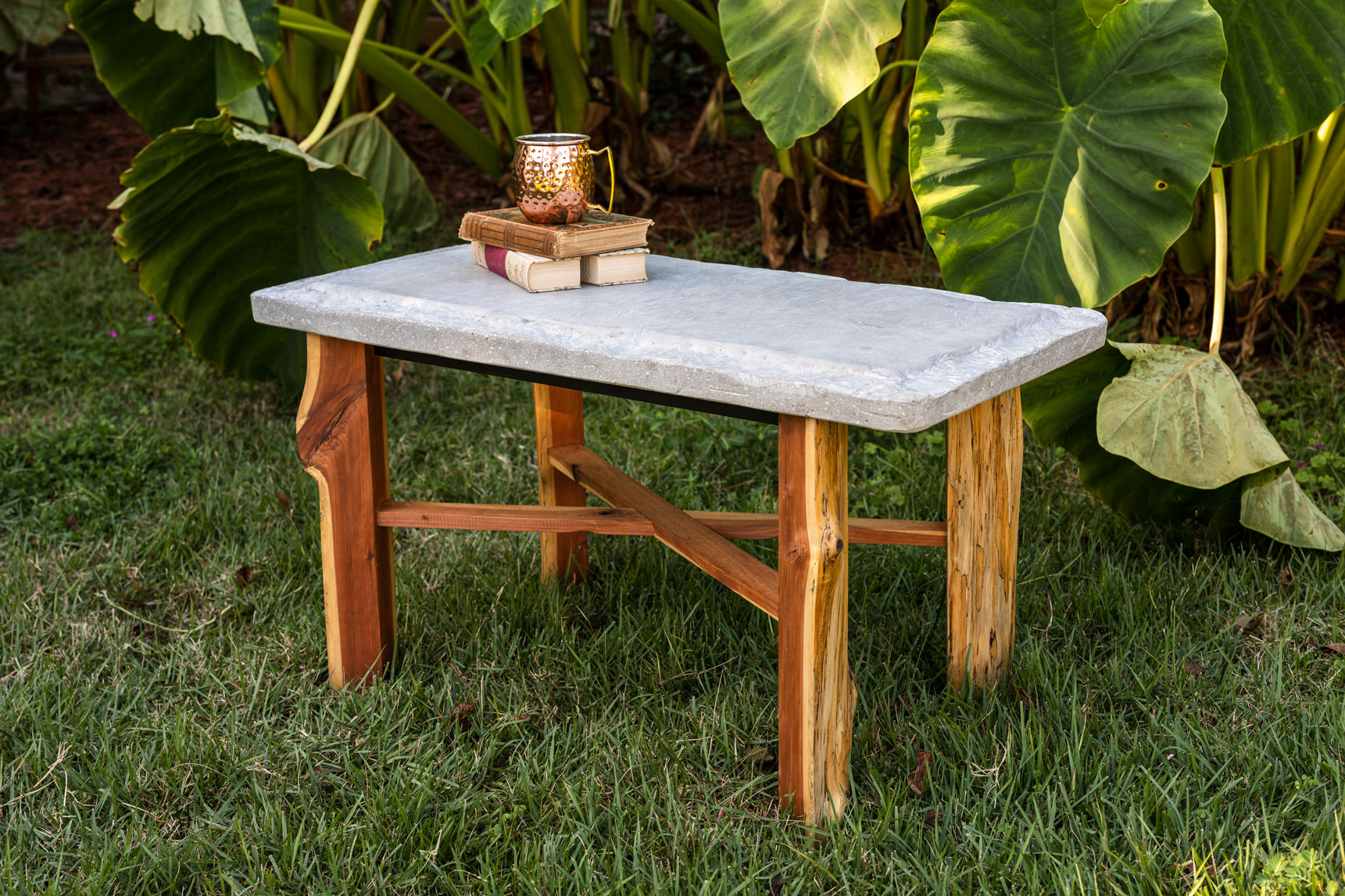 Concrete top garden discount table