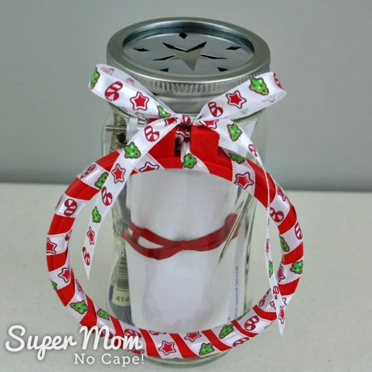 Embroidery kit in a Mason Jar