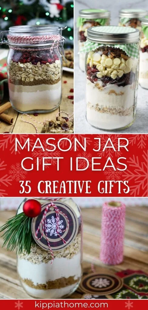mason jar gift ideas pin collage with text overlay