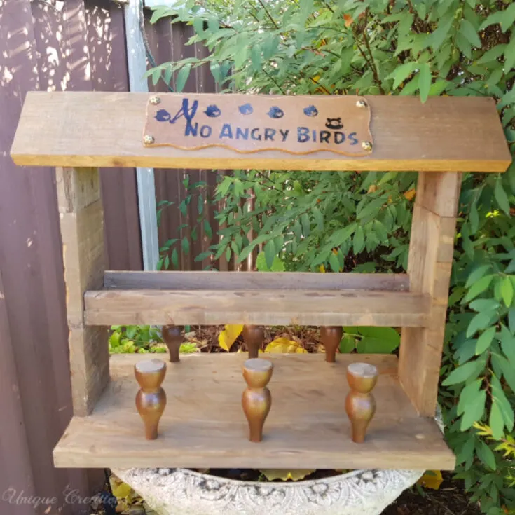 DIY Pallet Bird Feeder Hanging in Tree