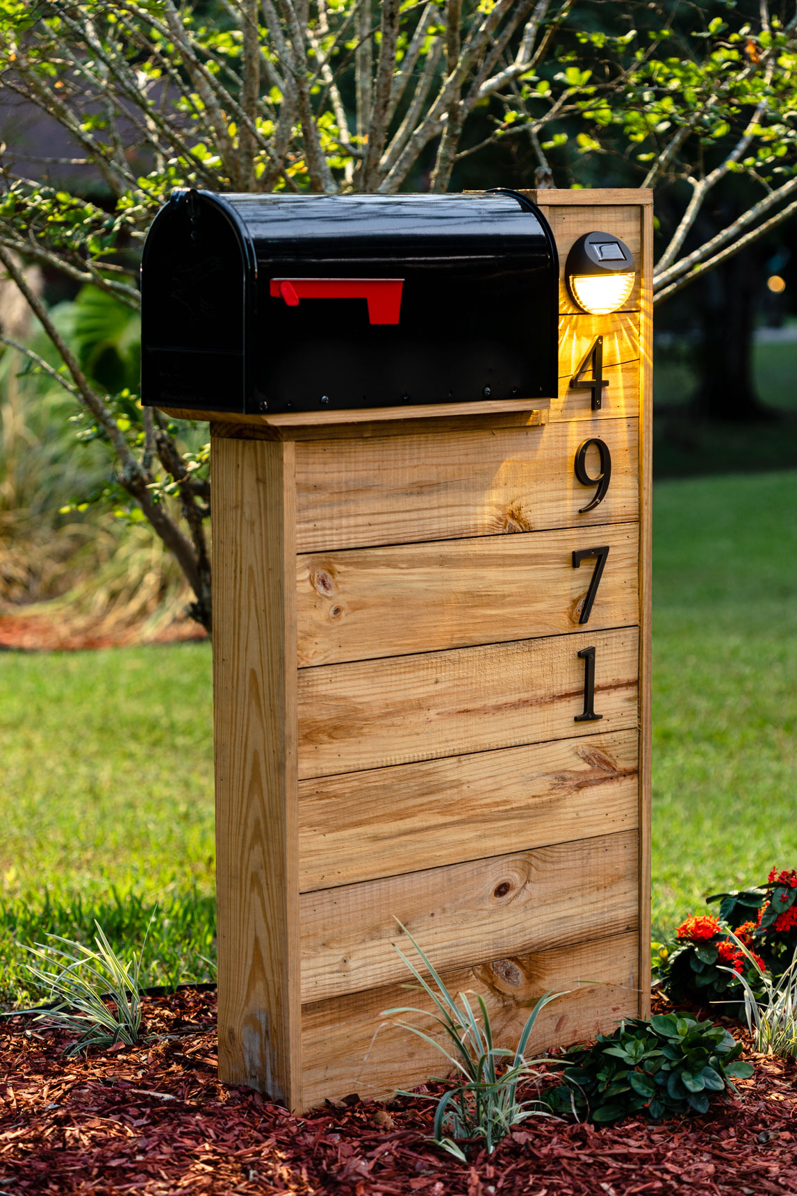 wood mailbox post ideas