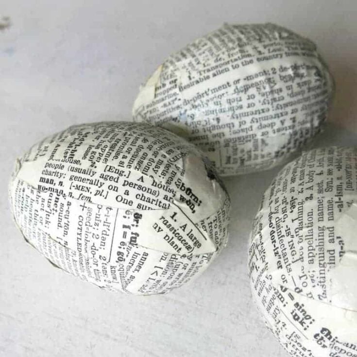 Image for Plastic Easter Eggs with Vintage Book Pages decoupage 