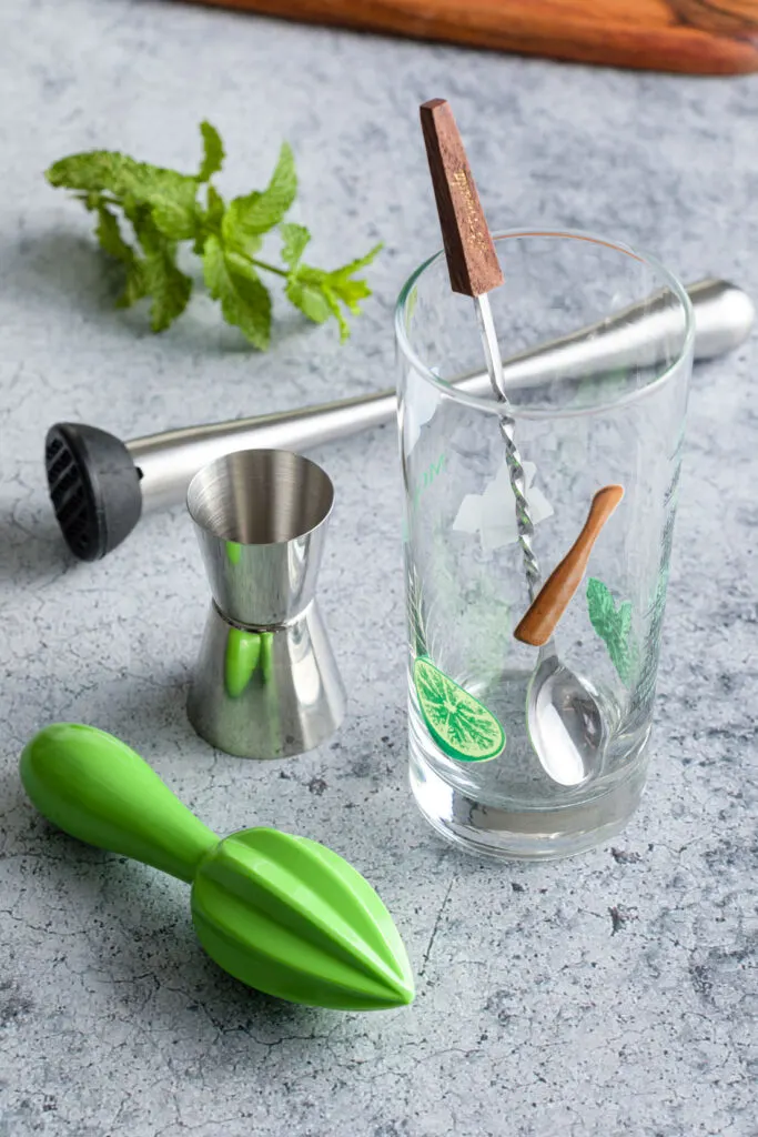 Cocktail tools on a table