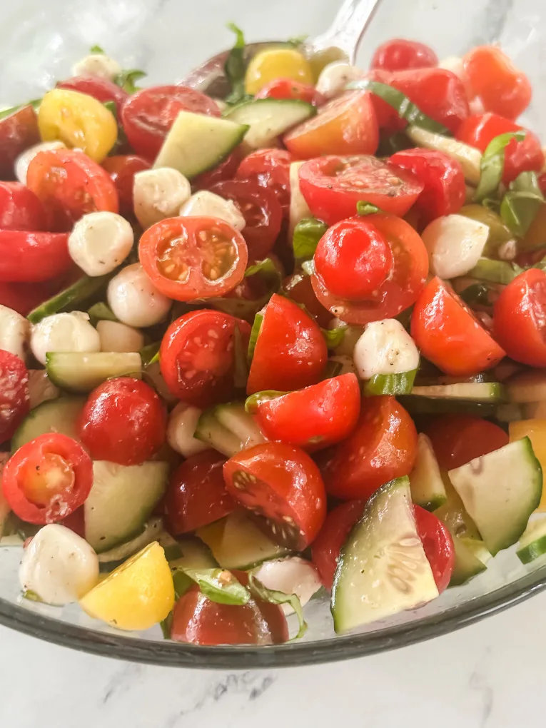 caprese salad in a bowl