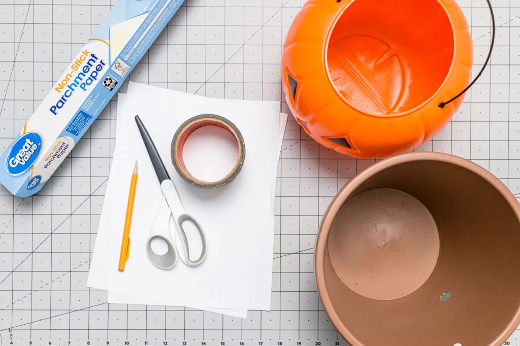 Sticker making supplies on a craft mat