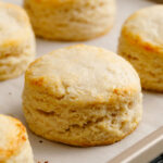 Homemade biscuits baked golden and flaky