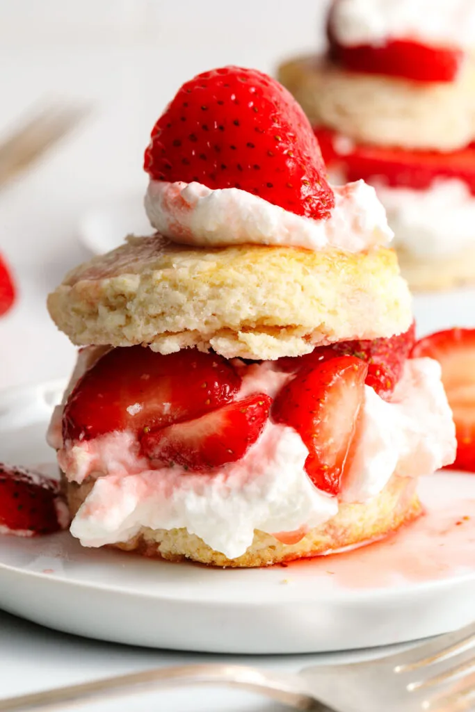 strawberry shortcake on plates