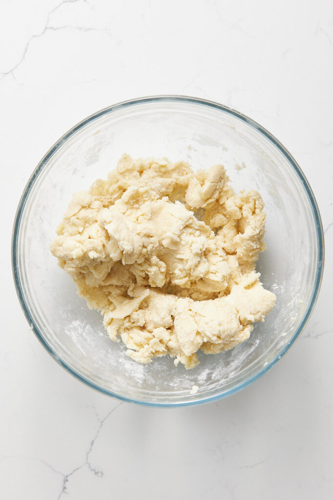 cobbler dough in a bowl