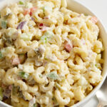 Macaroni salad in a bowl
