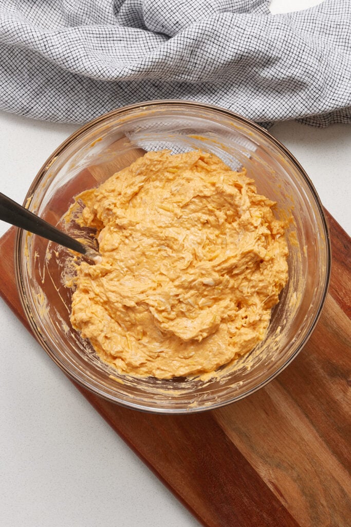 Ingredients in a bowl well combined