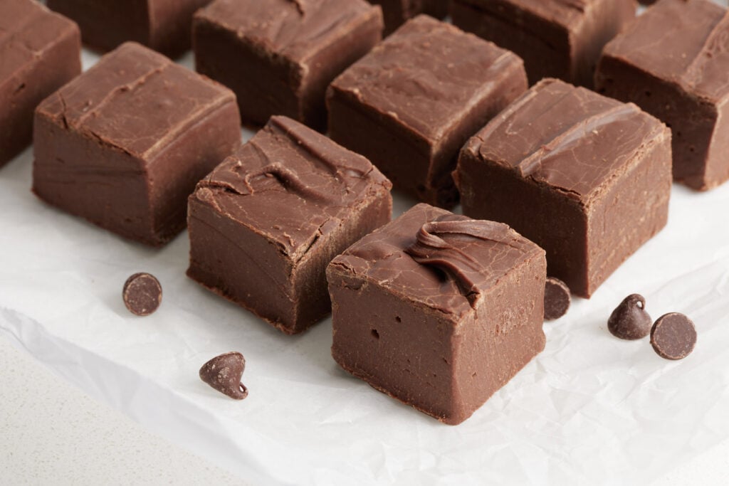 fudge cut into squares